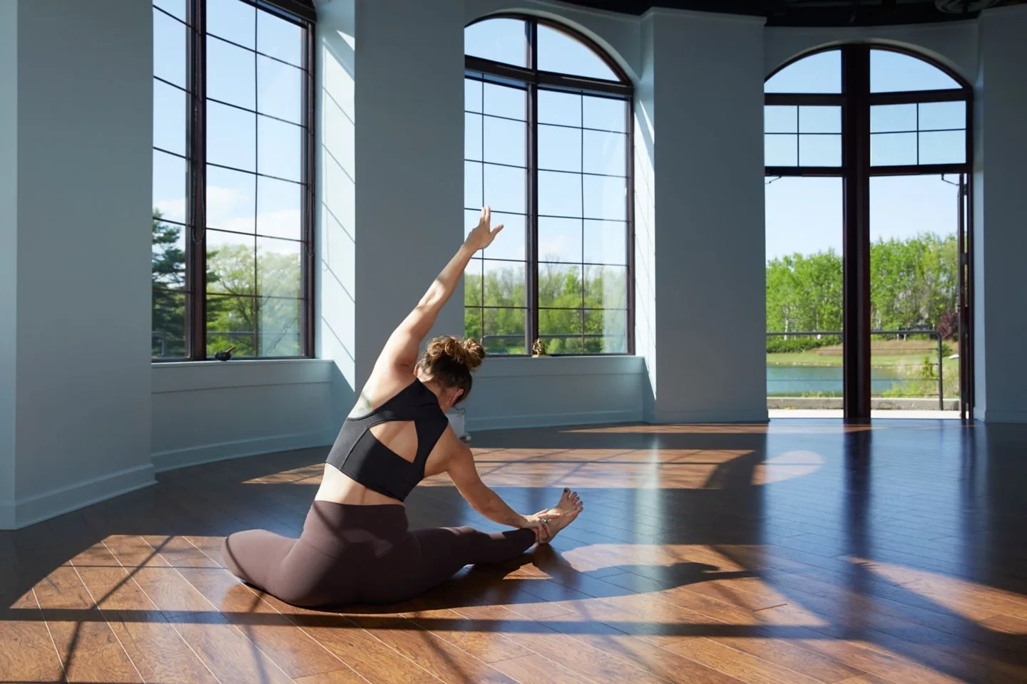 Wellness Retreats & Spa Resorts in Wisconsin Kohler Waters Spa yoga on the lake